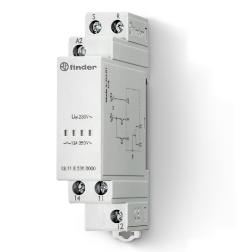 Finder CALL RELAY WITH RESET COMMAND, 1CO 12A, 230VAC COIL