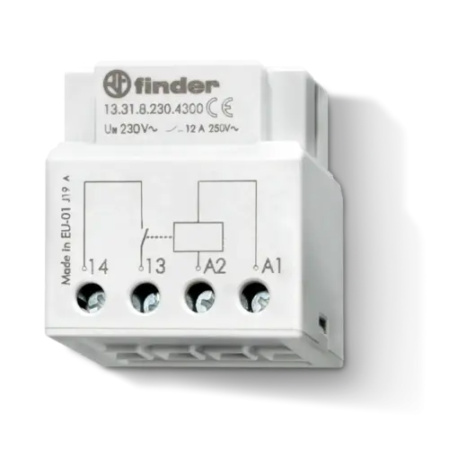 Finder Type 13.31 INTERPOSING RELAY, FLUSHBOX TYPE, 1NO 12A