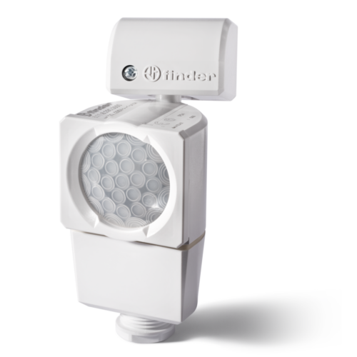 Finder PIR MOVEMENT SENSOR, EXTERNAL INSTALLATION IP54, SURFACE MOUNT, 1 NO 10A@250VAC