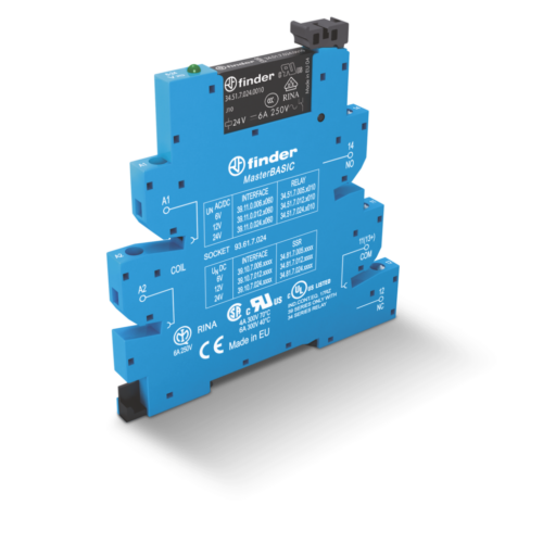 Finder Type 39.11 MasterBASIC INTERFACE RELAY, 1CO 6A@250VAC