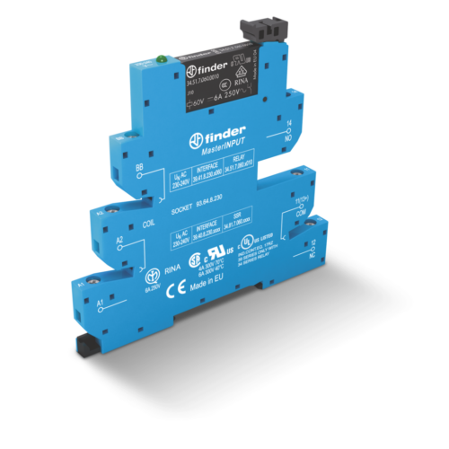 Finder Type 39.41 MasterINPUT RELAY, 1CO 6A@250VAC AU CONTACT