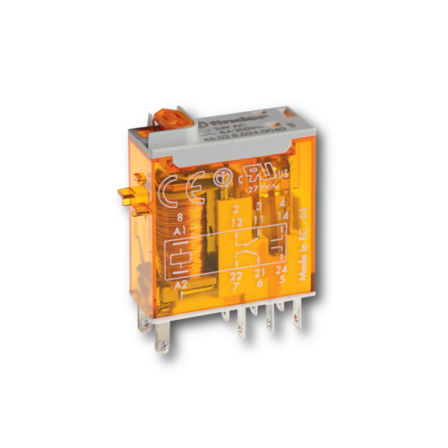 Finder Type 46.52 RELAY, LED & TEST BUTTON, 2CO 8A@250VAC