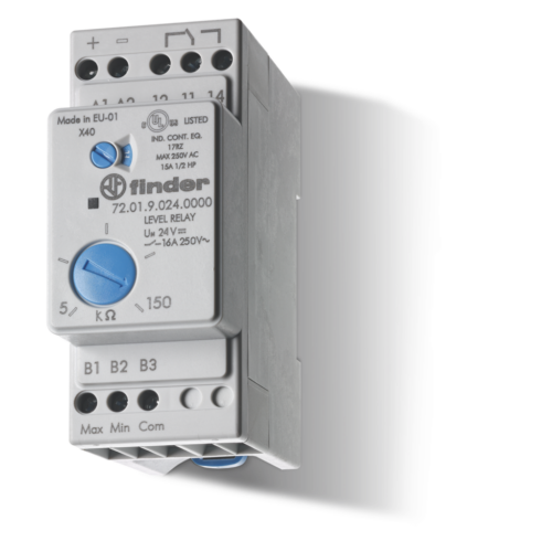 Finder Type 72.01 LEVEL CONTROL RELAY, UP/DOWN, 1CO16A@250VAC