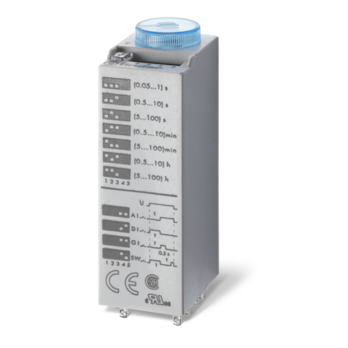 Finder Type 85.02 MULTIFUNCTION TIMER, 2CO 10A/250VAC, 12VAC/DC, PLUG-IN