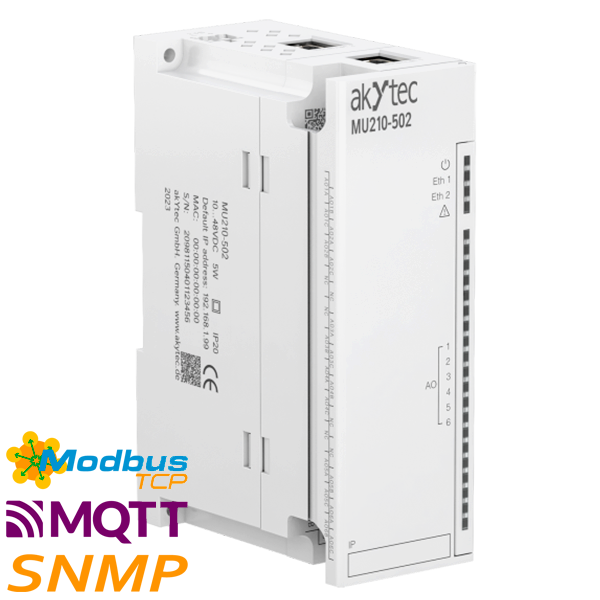 akyTec MU210 Modbus TCP Analog Output Module