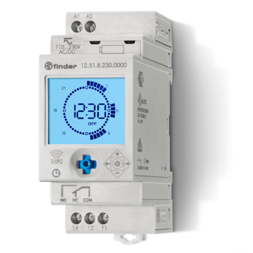 Finder TIMESWITCH, DIGITAL, 24hr/7 DAY, 30 MIN SET INTERVAL,1CO16A@250VAC, 230VAC