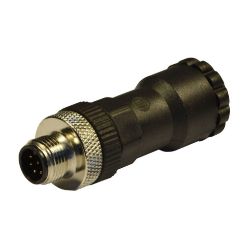 ASI M12 8-Pole Male Straight Connector Plug – A-Coded, Screw Terminal