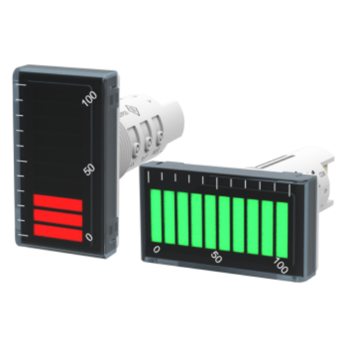 akYtec ITP15 LED Bargraph Display – 0-10V / 4-20mA, NPN Output, 22.5mm Panel Mount